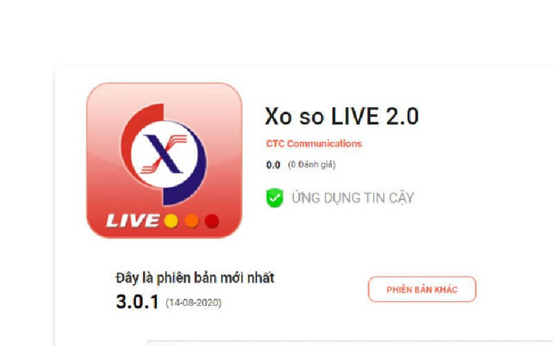 Phần mềm xổ số Live 2.0
